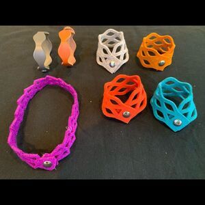7 custom bracelet 100% wool & leather New